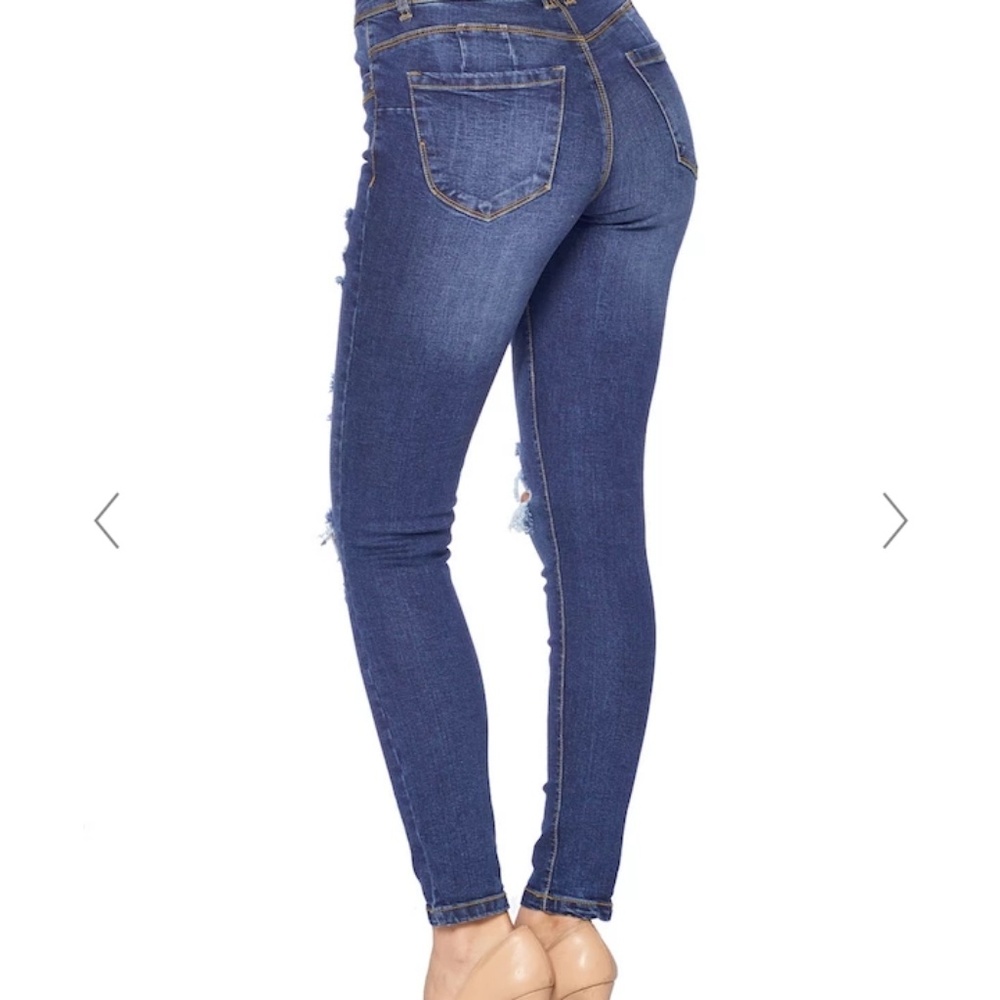 1 DAY SALE Distressed Denim Skinny Jeans 4 6 - Picture 4 of 5